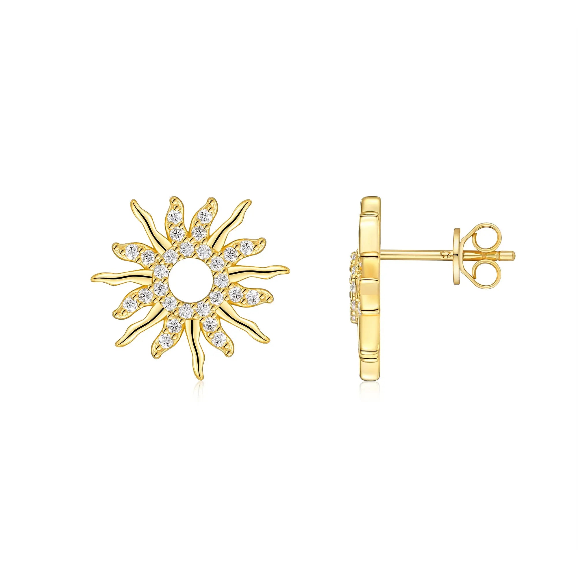 Moissanite Luxury and Fashionable Light Luxury Silver Stud Earrings – S925 Gold Electroplated - N&P Colletion