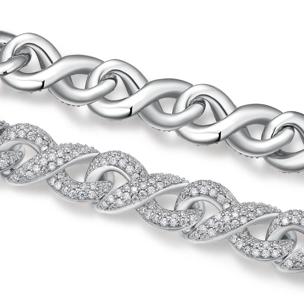 A Luxurious And Fashionable Minimalist Jewelry Bracelet Featuring Top-quality Moissanite, Made Of S925 Silver Electroplated With Platinum. - N&P Colletion