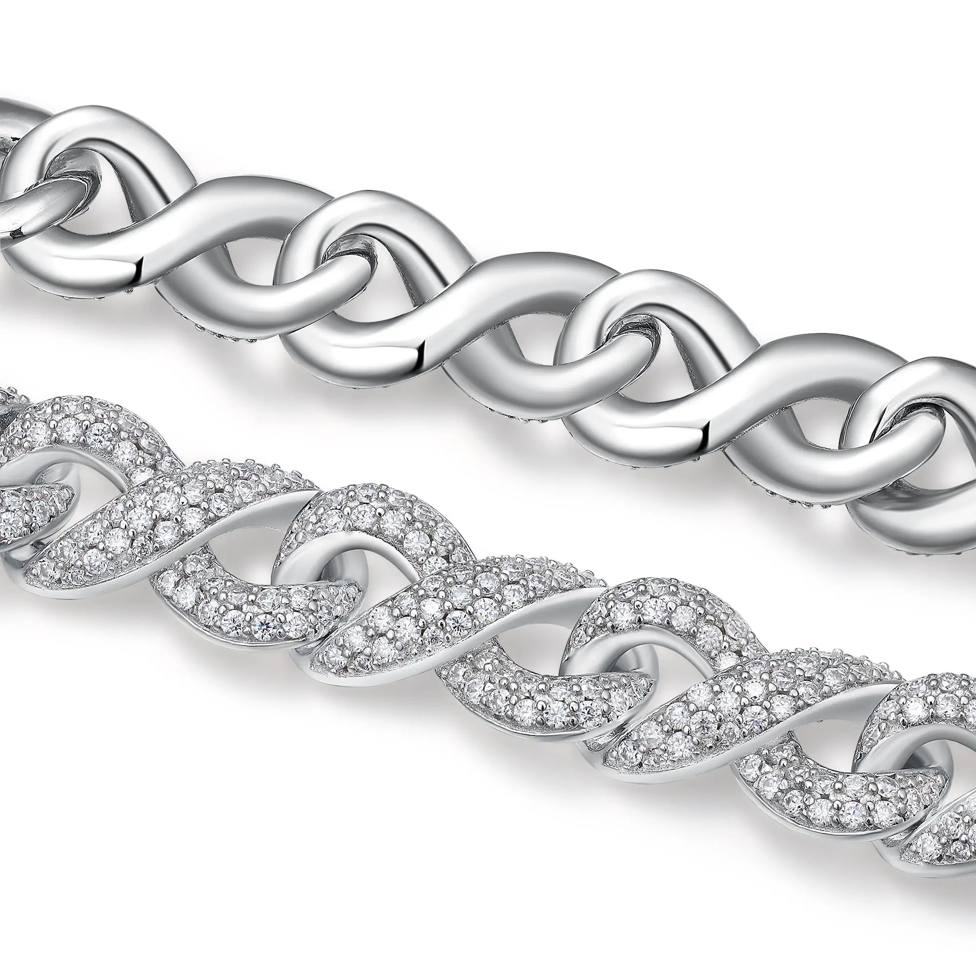 A Luxurious And Fashionable Minimalist Jewelry Bracelet Featuring Top-quality Moissanite, Made Of S925 Silver Electroplated With Platinum. - N&P Colletion