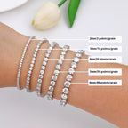 2-6mm Full Set Moissanite Girl S925 Silver Ao Advanced Design Bracelet