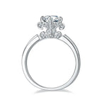 1-carat Luxury And Fashionable Light Luxury Jewelry Silver Ring Set With Top-quality Moissanite, S925 Silver Plated Platinum NP Collection