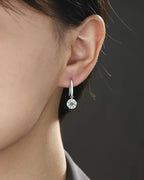 Moissanite Luxury And Fashionable Light Luxury Jewelry Silver Stud Earrings S925 Silver Plated Platinum NP Collection
