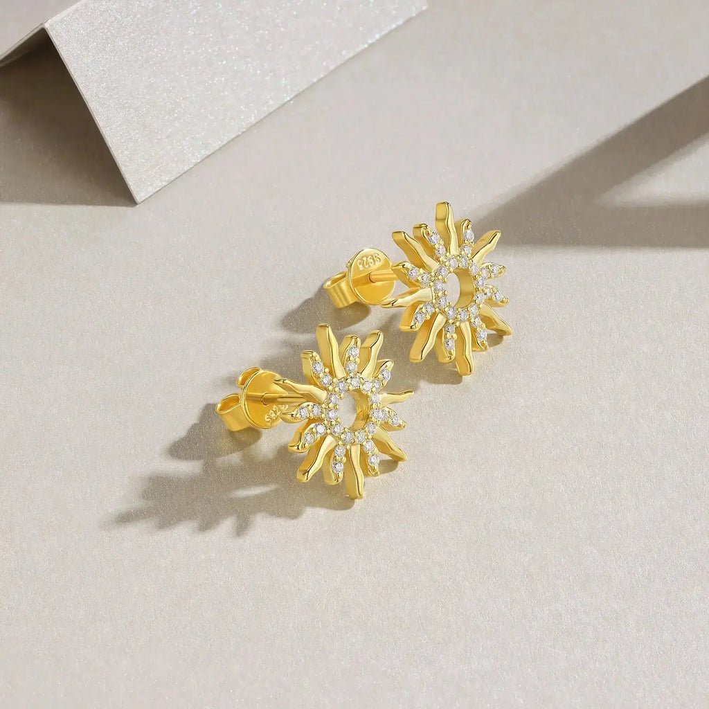 Moissanite Luxury and Fashionable Light Luxury Silver Stud Earrings – S925 Gold Electroplated - N&P Colletion