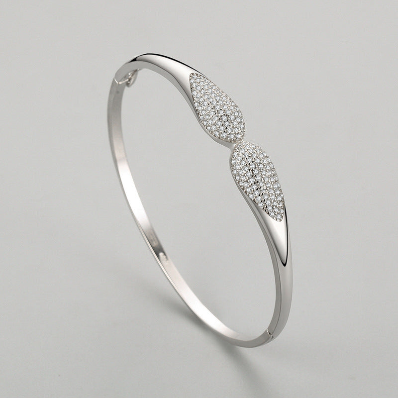 Elegant High Grade Diamond S925 Silver Bracelet