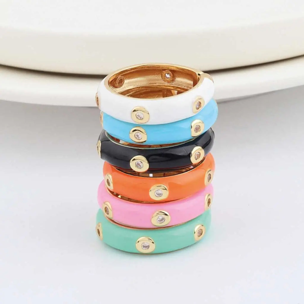 Stackable Enamel Band NP Colletion