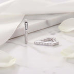 Mini Moissanite Stud Earrings – S925 Sterling Silver Platinum-Plated