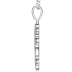 A Luxurious And Fashionable Minimalist Jewelry Pendant Necklace Set With Top-quality Moissanite, Made Of S925 Silver Electroplated With Platinum. - N&P Colletion