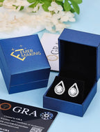 Moissanite Stud Earrings, 18K White Gold Vermeil, 925 Sterling Silver 1.0Ct 