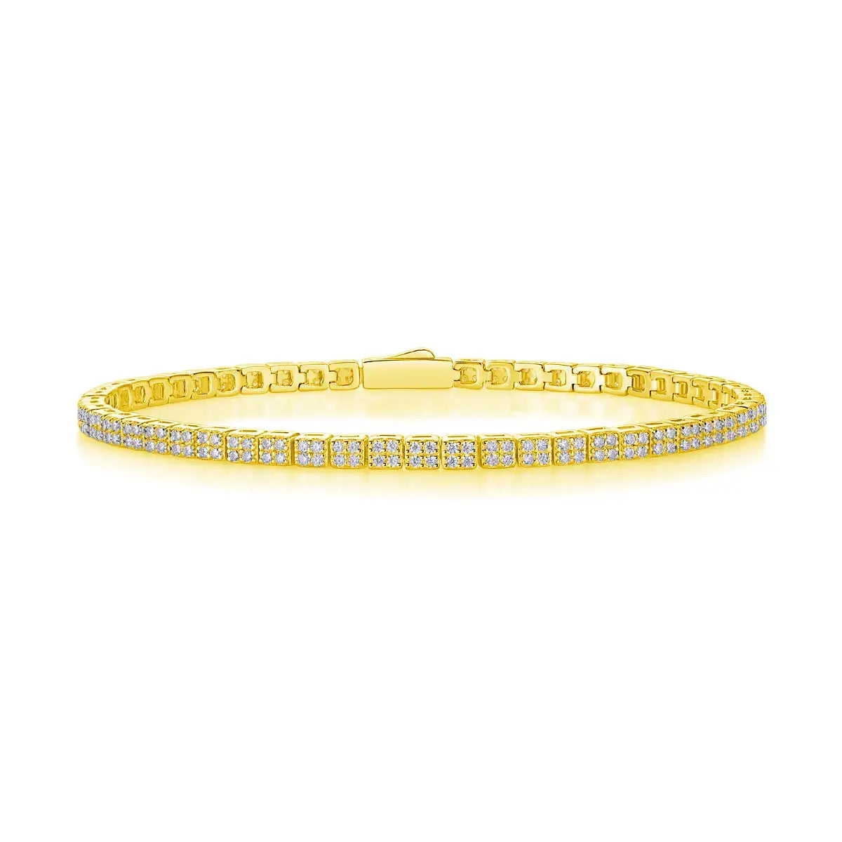 Piano Poet - A Fashionable And Light Luxury Jewelry Silver Bracelet Set With Top-quality Moissanite, S925 Silver-plated Platinum NP Collection