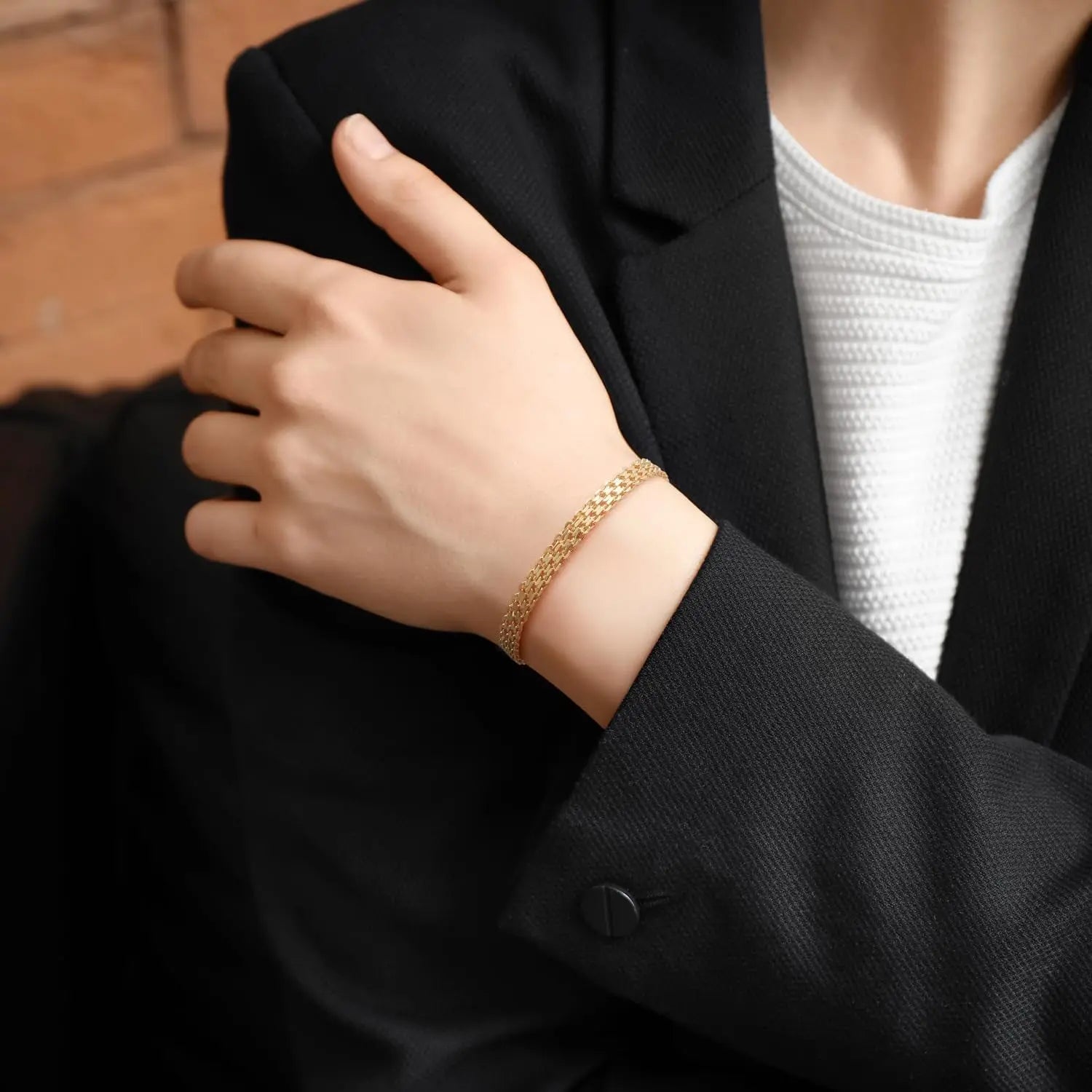 14K Gold Mesh Chain Bracelets | 5.5Mm