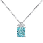 Women's Necklace Exquisite Rock Candy Shape Ice Flower Cut Zircon