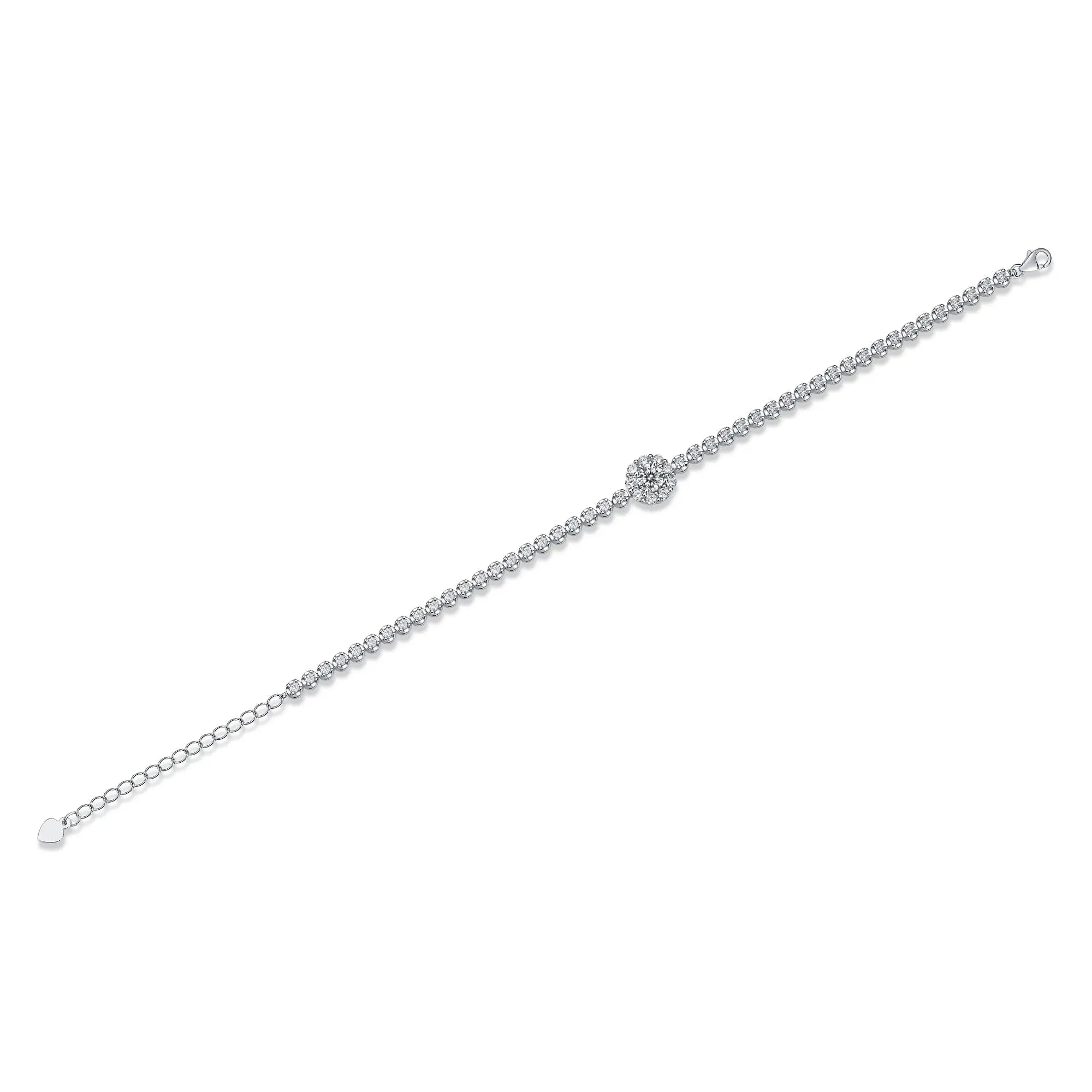 1The Bridge of Magpies Luxury Fashion Mosan Diamond Silver Jewelry Comparable to Natural Diamond Bracelet Prohibit Tk Sales