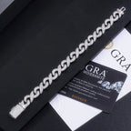 A Luxurious And Fashionable Minimalist Jewelry Bracelet Featuring Top-quality Moissanite, Made Of S925 Silver Electroplated With Platinum. - N&P Colletion