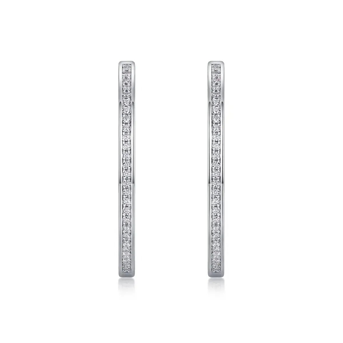 1Born Female – Master Luxury Fashion Diamond Stud Earrings Inlaid with Moissanite, Silver Jewelry NP Collection