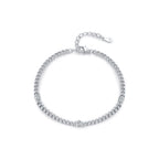 S925 Sterling Silver Japanese Style Shining Diamond Bracelet