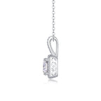 Small Square Diamond - 2-carat Moissanite S925 Sterling Silver And Platinum-plated Pendant