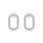 Return To Simplicity – Fashionable, Trendy and Affordable Moissanite Stud Earrings in S925 Sterling Silver, Platinum Plated - N&P Colletion