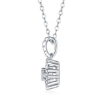Snowflake Dance - Diamond Jewelry Pendant With Moissanite S925 Sterling Silver And Platinum Plating