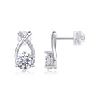 Happy Encounter - 1-carat Moissan Diamond S925 Sterling Silver And Platinum-plated Stud Earrings