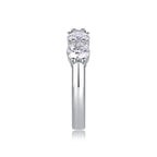 A Luxurious And Fashionable Light Luxury Jewelry Silver Ring Set With Top-quality Moissanite, S925 Silver Plated With Platinum NP Collection