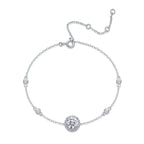 Harmonious And Brilliant – Luxurious Light Luxury Moissanite S925 Silver-Plated Platinum Bracelet NP Collection