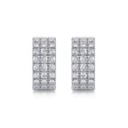 Moissanite Luxury And Fashionable Light Luxury Jewelry Silver Stud Earrings S925 Silver Plated Platinum NP Collection