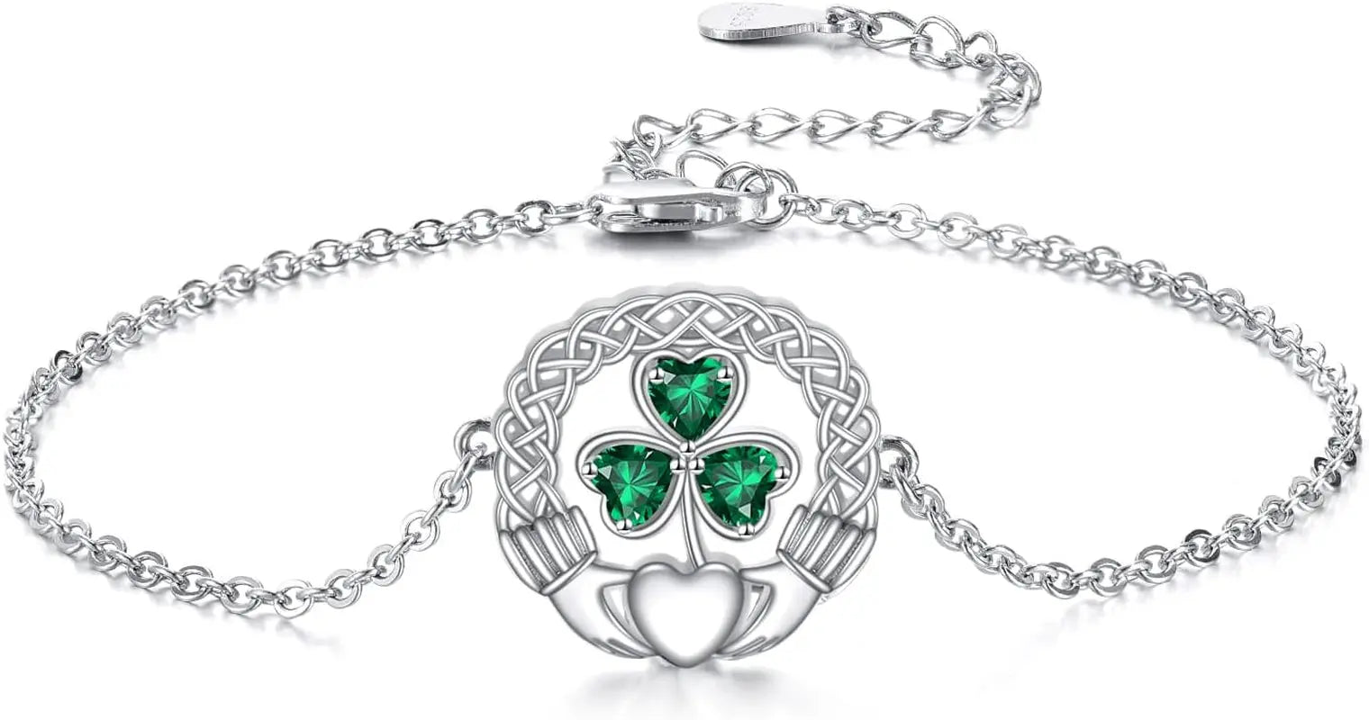 925 Sterling Silver Clover Bracelet 