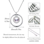Pearl Necklace 925 Sterling Silver Pendant Necklace
