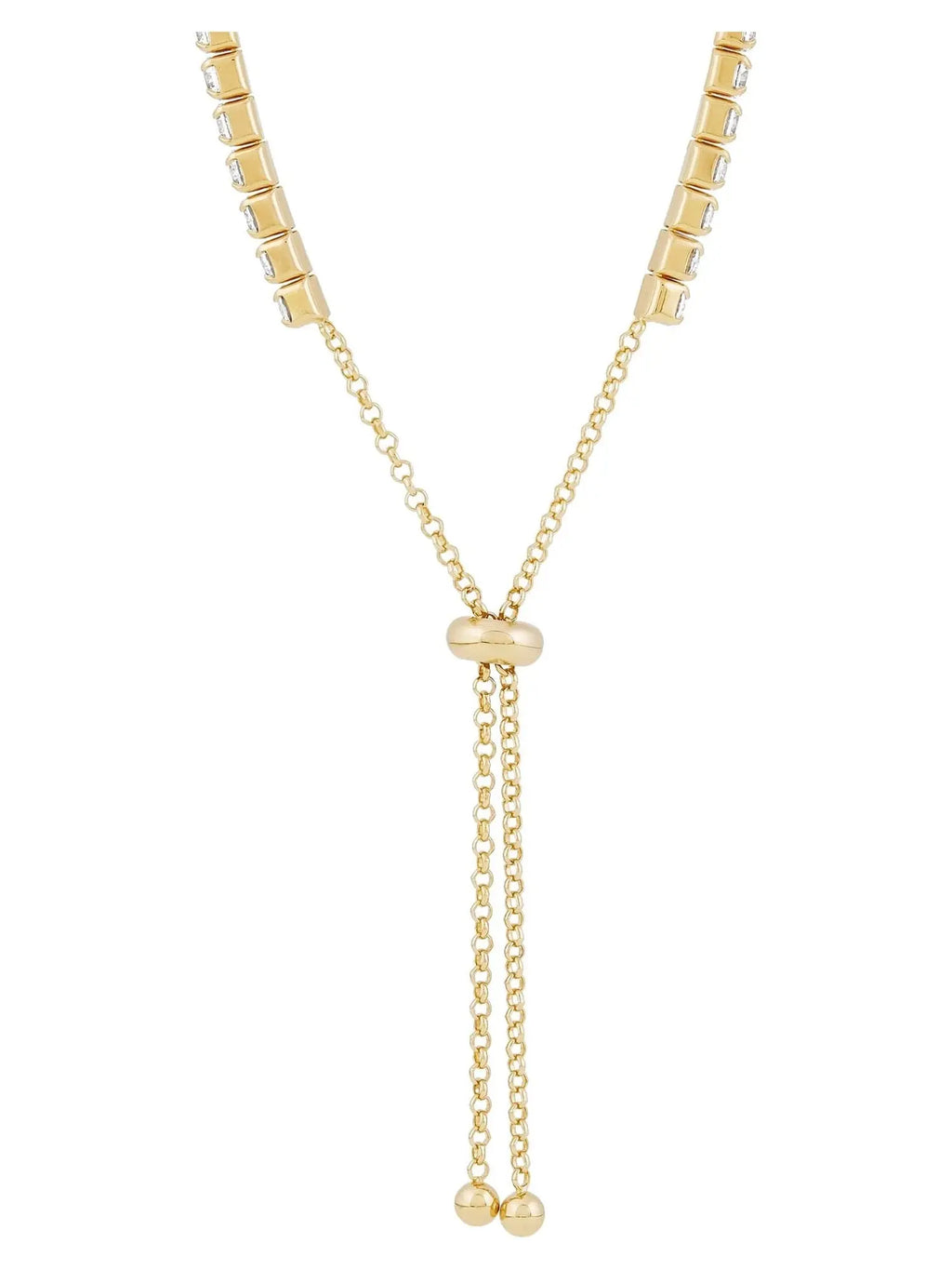 Cubic Zirconia Bracelet Sterling Silver 14K Yellow Gold-Plated