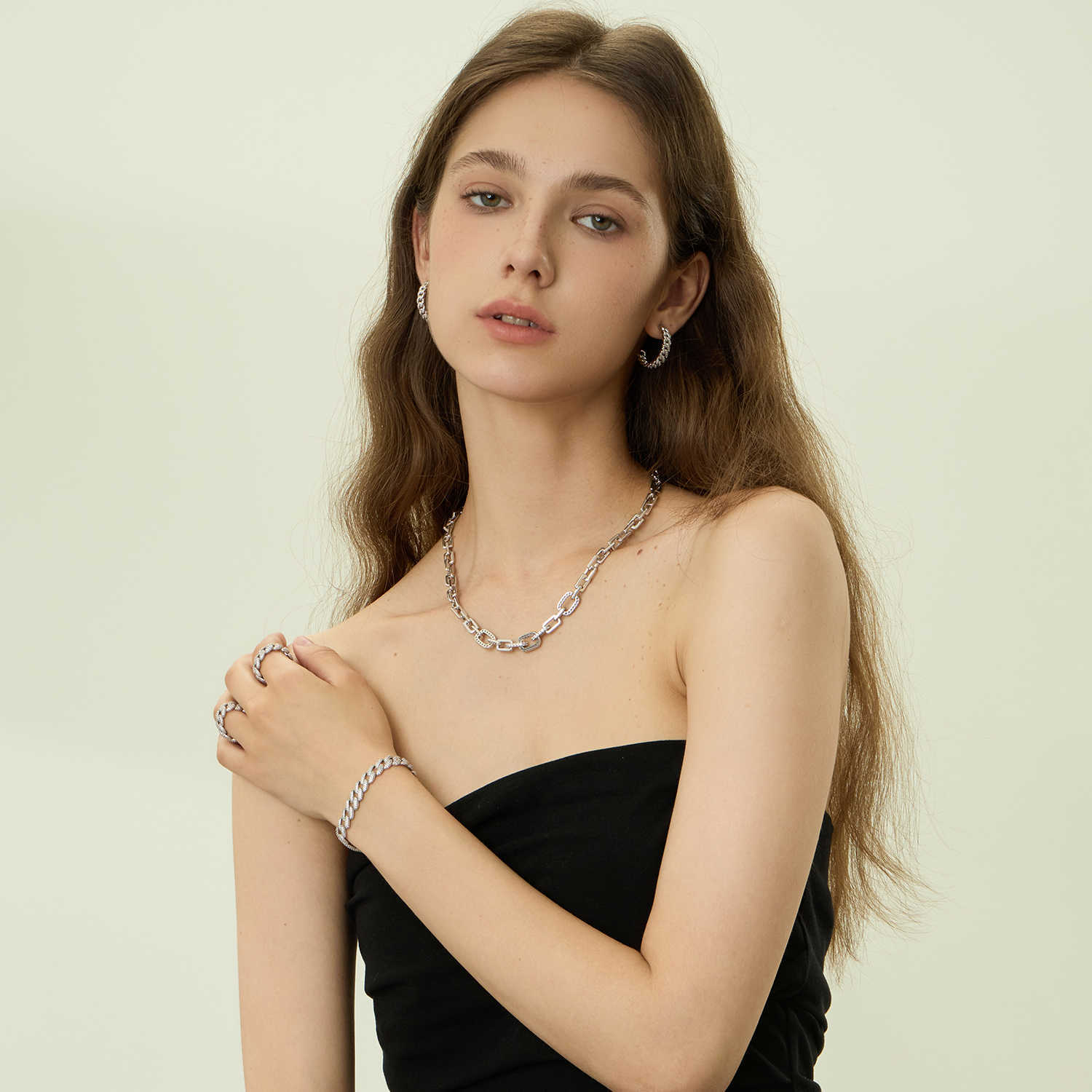 Simple Style Random Combination Cuban Bracelet