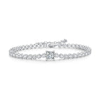Rubik's Cube – Fashionable Light Luxury Moissanite S925 Platinum-Plated Silver Bracelet NP Collection