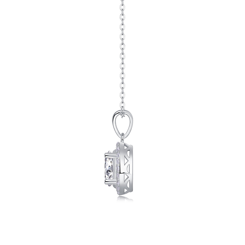 Infinite - Moissanite S925 Sterling Silver And Platinum Plating Pendant