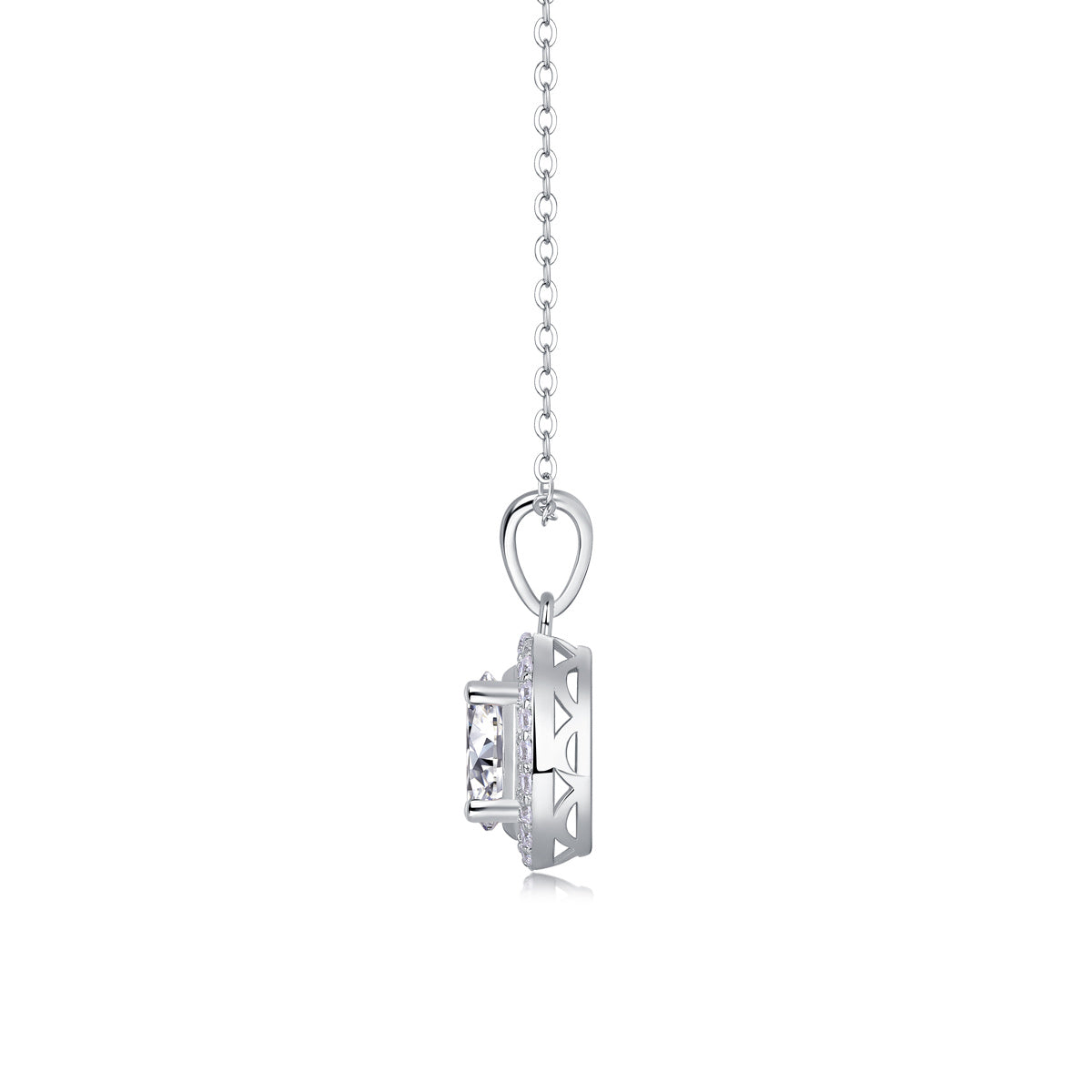 Infinite - Moissanite S925 Sterling Silver And Platinum Plating Pendant