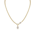 Fashionable Moissanite Pendant Jewelry Set – S925 Sterling Silver with Gold-Plated Diamond Accent NP Collection