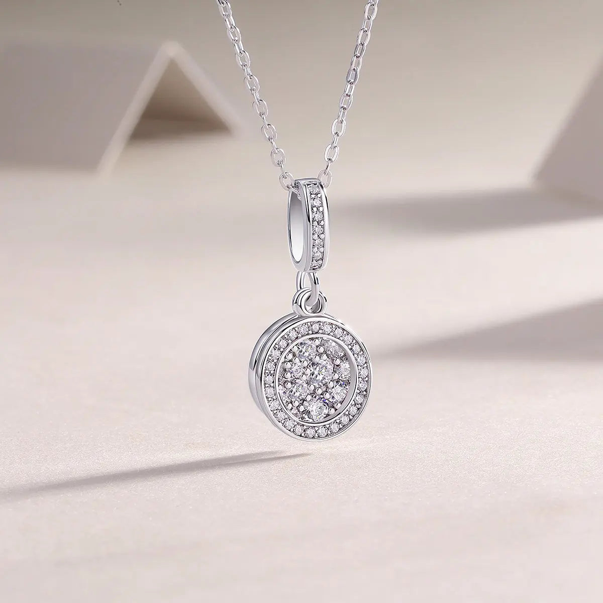 1Double Ring Combination Diamond Jewelry Piece Set with Moissanite S925 Sterling Silver and Platinum-Plated Pendant