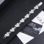 A Luxurious And Fashionable Minimalist Jewelry Bracelet Featuring Top-quality Moissanite, Made Of S925 Silver Electroplated With Platinum. - N&P Colletion