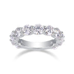 1Dazzling Moments Ring Moissanite S925 Sterling Silver and Platinum-Plated Diamond 
