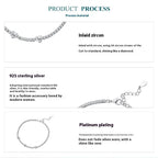 S925 Loving Heart In Sterling Silver Shining Zircon Bracelet