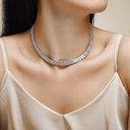 Aperture - Set With Moissanite Luxury And Fashionable Light Luxury Jewelry Silver Necklace S925 Silver Plated Platinum NP Collection
