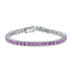 12 CTW Simulated round Solitaire Cubic Zirconia Bracelet