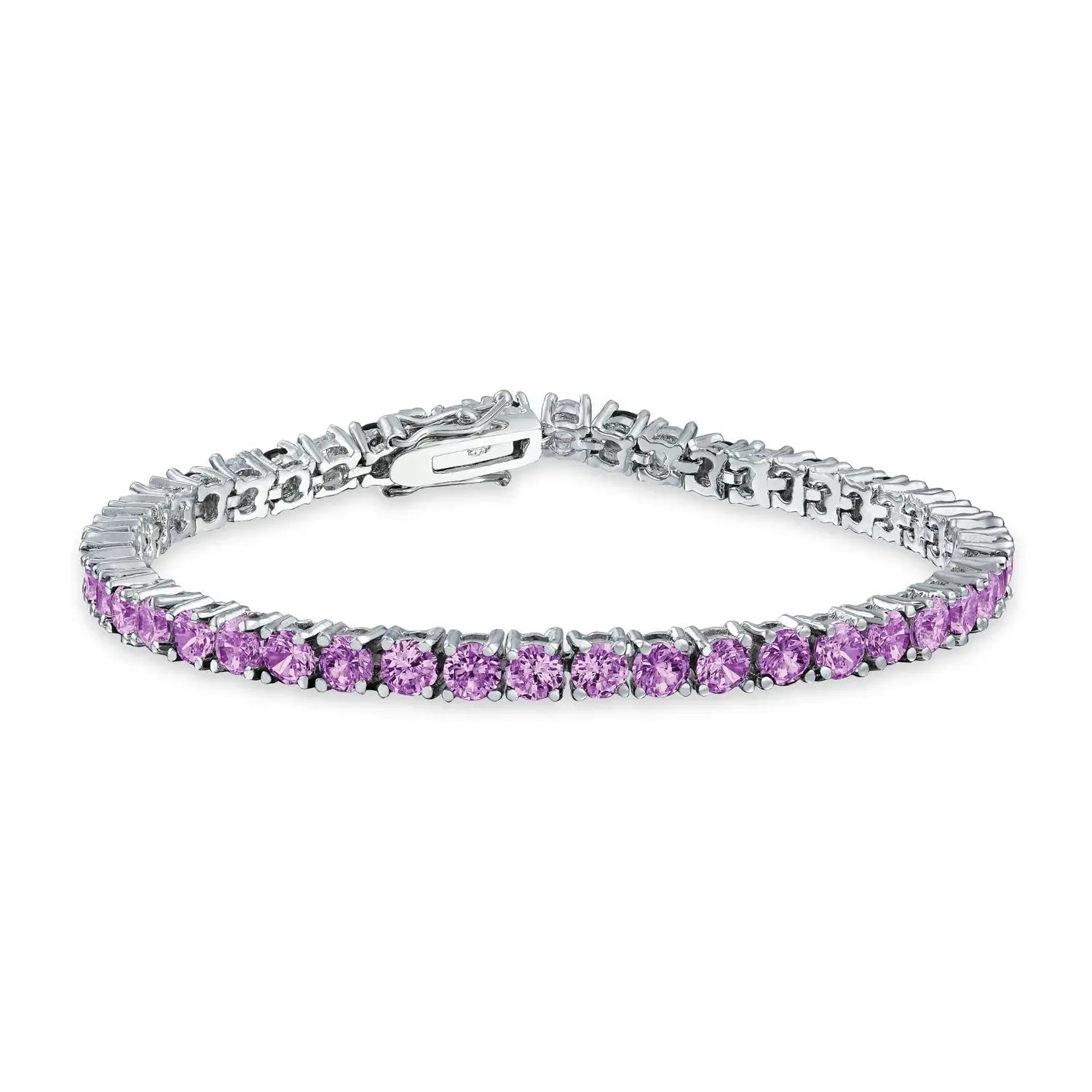 12 CTW Simulated round Solitaire Cubic Zirconia Bracelet