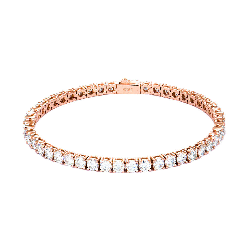 2-6mm Full Set Moissanite Girl S925 Silver Ao Advanced Design Bracelet