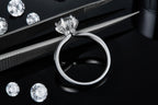 1-Carat Luxury Moissanite S925 Platinum-Plated Silver Ring – Light Luxury Jewelry NP Collection