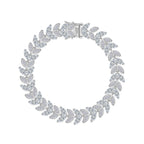 A Luxurious And Fashionable Minimalist Jewelry Bracelet Featuring Top-quality Moissanite, Made Of S925 Silver Electroplated With Platinum. - N&P Colletion