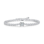 S925 Silver Inlay Moissanite Rubik's Cube Bracelet