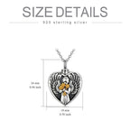 Sterling Silver Angel Cremation Mother Daughter Urn for Ashes Keepsake Memory Necklace