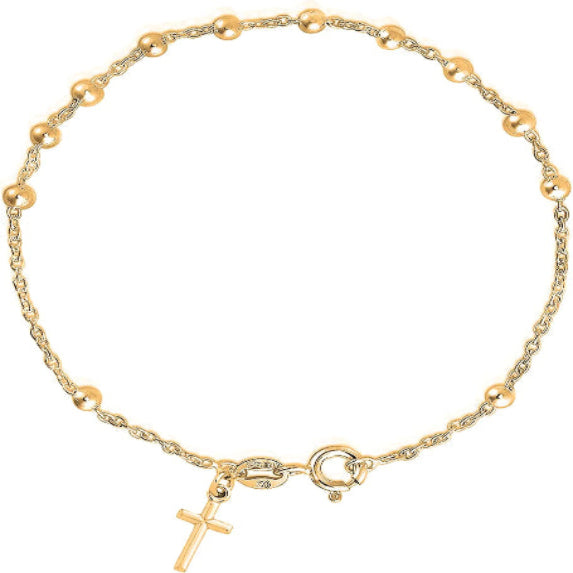 Savlano 925 Sterling Silver Italian Rosary Bracelet