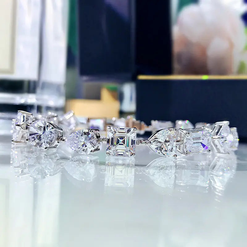 Women's Fully-Jewelled Sterling Silver Bracelet