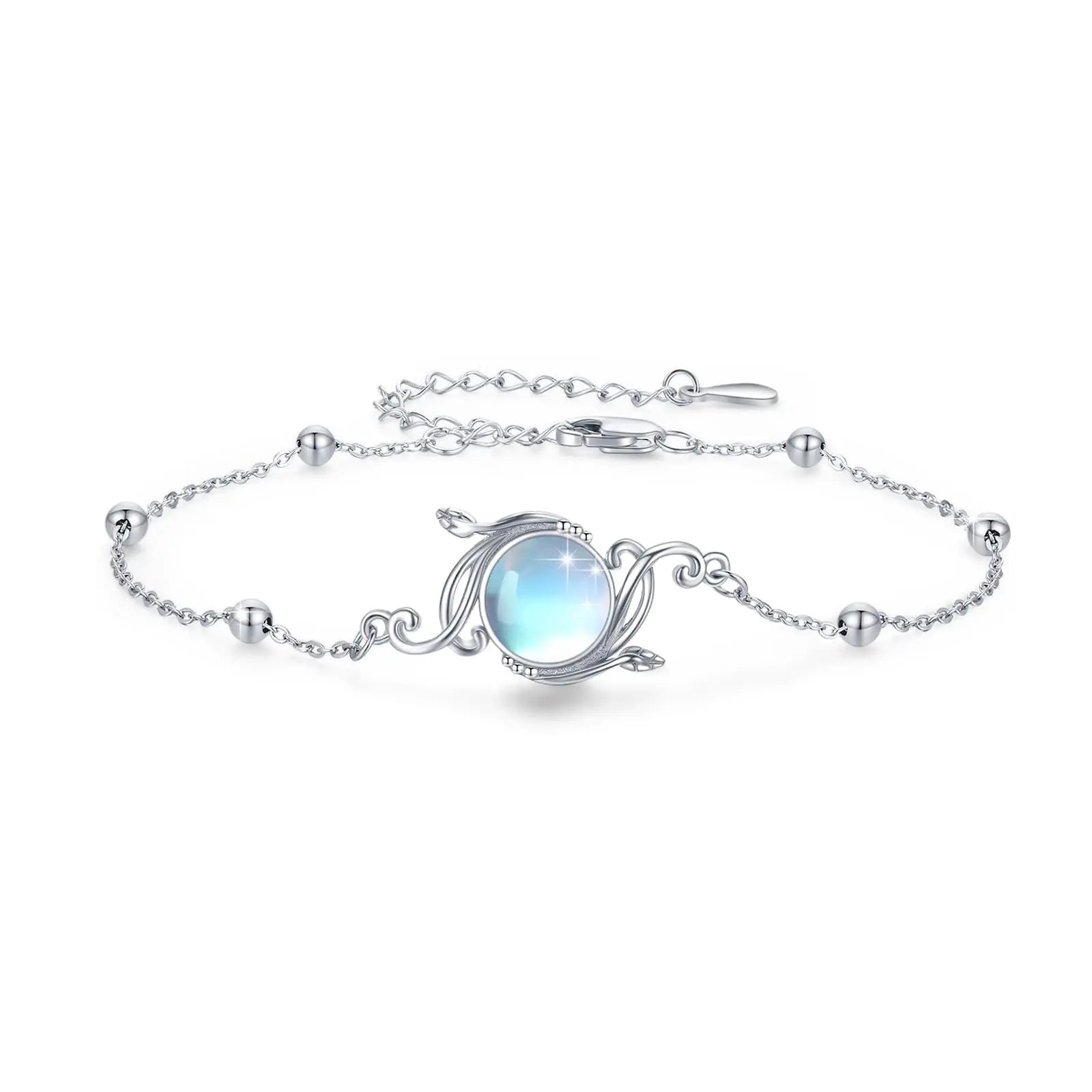 Moonstone Bracelet 925 Sterling Silver