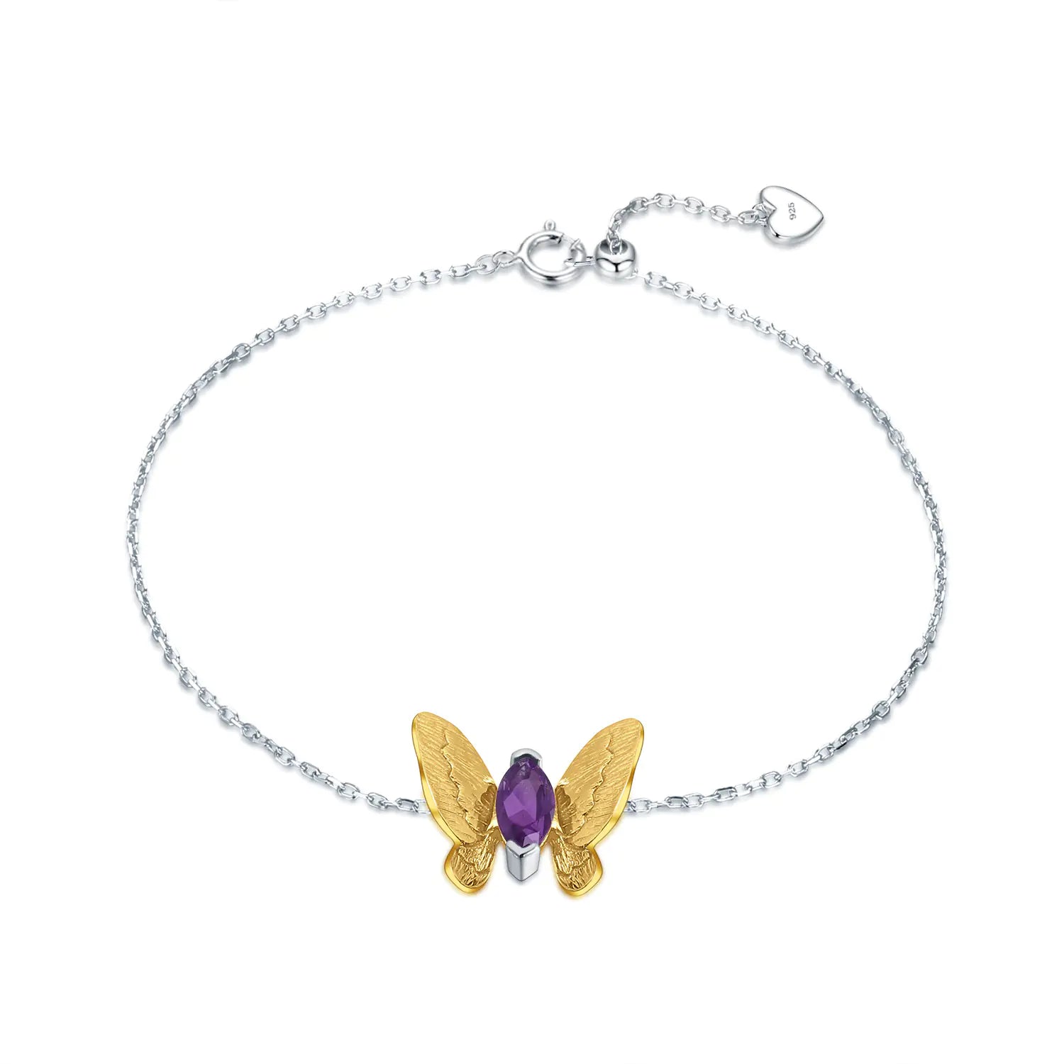Designer Elegant Gemstone Butterfly Bracelet in 925 Silver